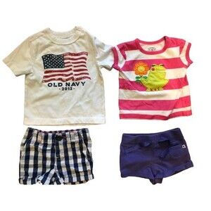 Lot of 4 Girl's 12 Month Clothes Old Navy and Carters